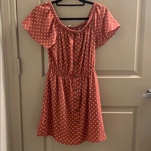 Off the shoulder mini dress
